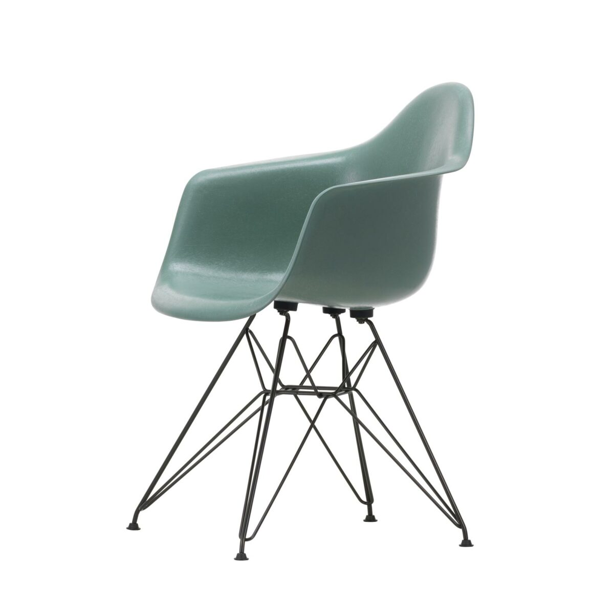 3345683 Eames Fiberglass Armchair DAR 05 sea foam green 30 basic dark powder coated left master