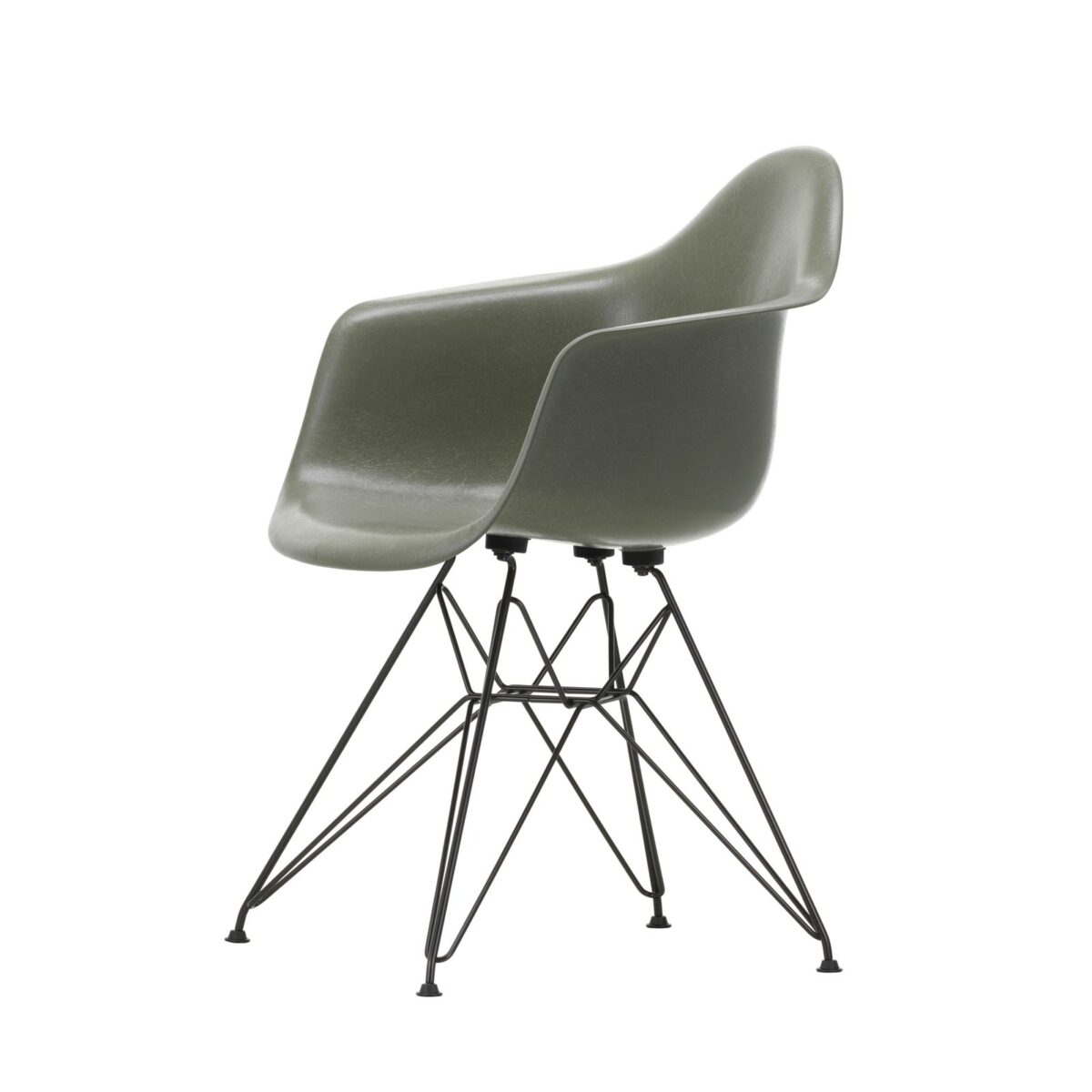 3345695 Eames Fiberglass Armchair DAR 06 raw umber 30 basic dark powder coated left master