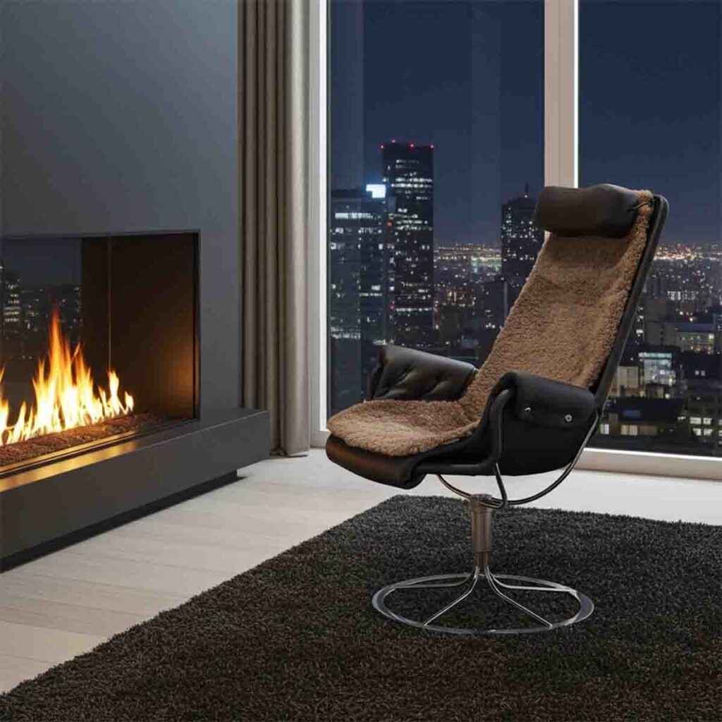 jetson fåtölj inkl fårskinn