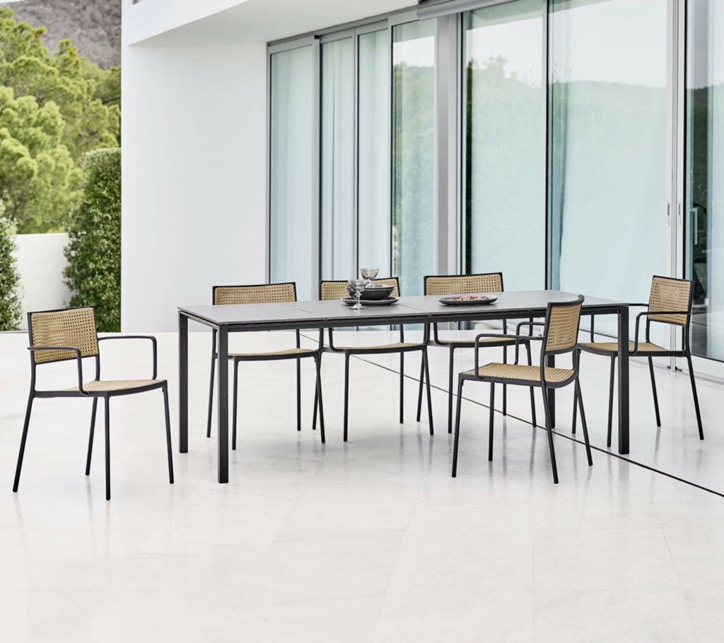 Less 0009 Less chair lavagrey french weave Pure table alu tiles 210x100 f7 2 1571336100