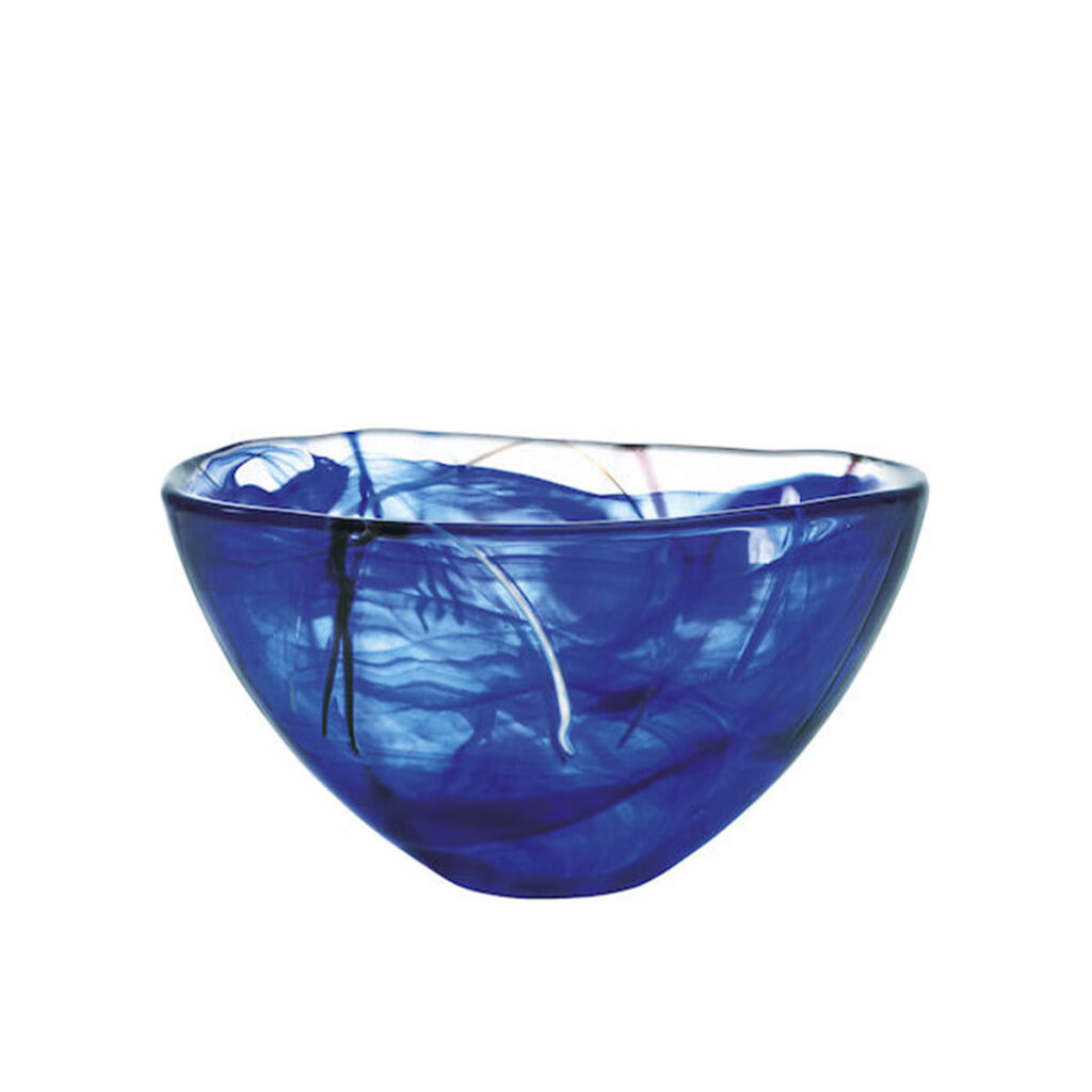 kosta boda contrast bowl 230mm blue