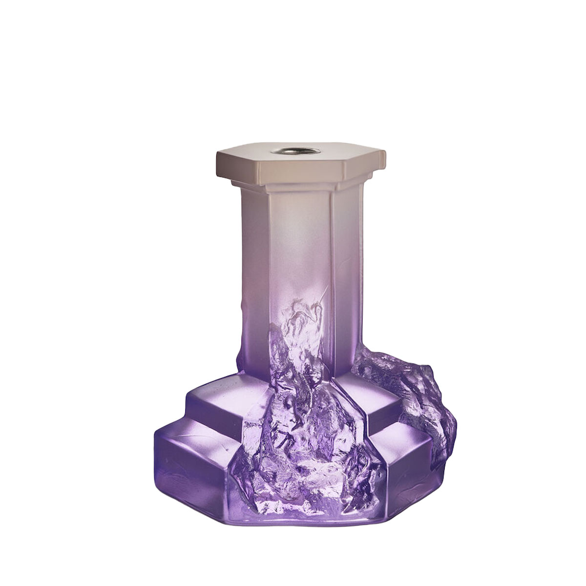 Kosta Boda Rocky Baroque ljusstake lila dis