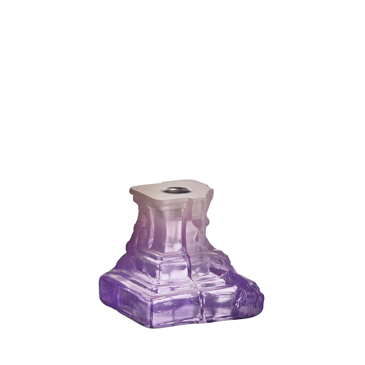 Kosta Boda Rocky Baroque ljusstake lila dis