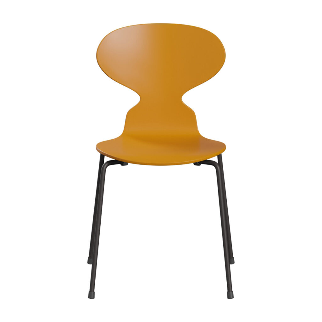 fritz hansen myran 3101 lacquered burntyellow warmgraphite