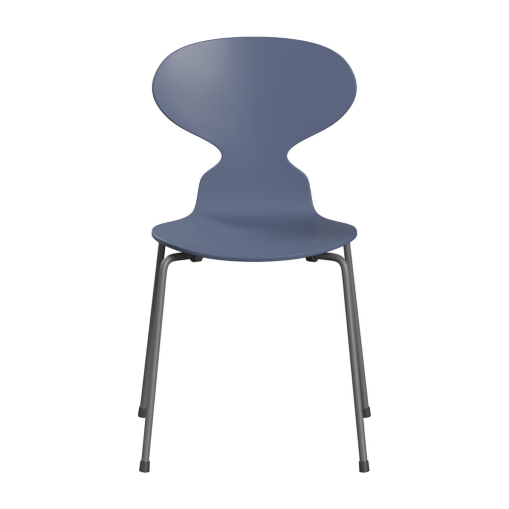 fritz hansen myran 3101 lacquered duskblue silvergrey