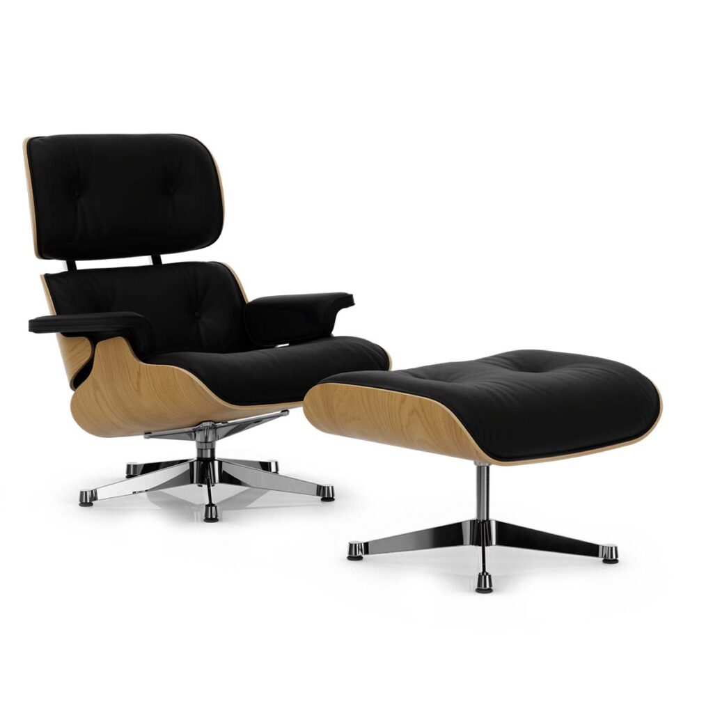 Eames Lounge Chair & Ottoman Chestnut